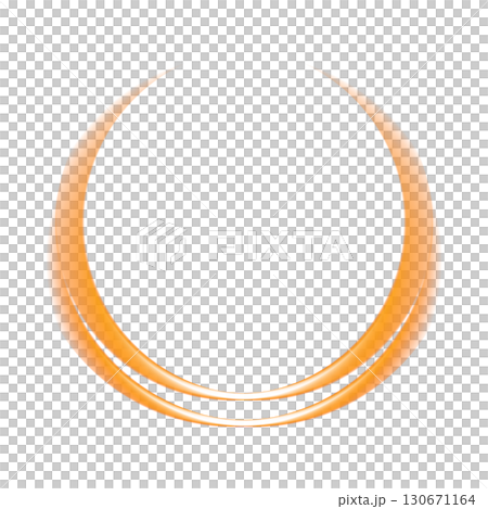 透明背景上的橙色環狀 130671164