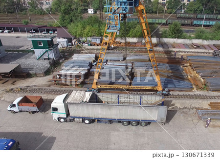 Warehouse of metal products. 130671339
