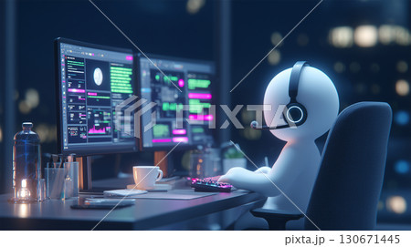 スティックフィギュアが通話記録を確認する スティックフィギュアが通話記録を確認する 130671445