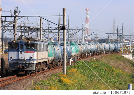 武蔵野線を走行するEF65-1090号機牽引の貨物列車_2010/11/11撮影 130671975