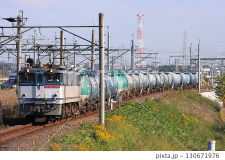 武蔵野線を走行するEF65-1090号機牽引の貨物列車_2010/11/11撮影 130671976