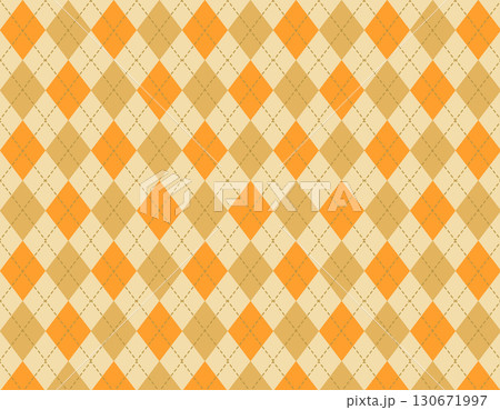 シンプルなアーガイル柄　黄　大柄 130671997