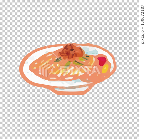 東北のかわいいイラストじゃじゃ麺(岩手県) 130672187