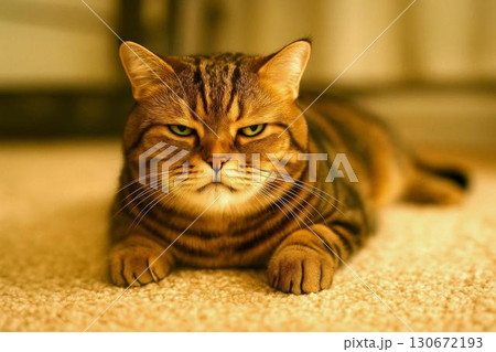 愛嬌たっぷりの猫の表情　ブサかわに癒されるポートレート 130672193