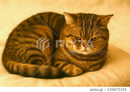 愛嬌たっぷりの猫の表情　ブサかわに癒されるポートレート 130672195