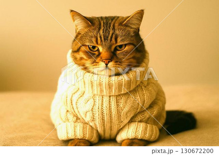 愛嬌たっぷりの猫の表情　ブサかわに癒されるポートレート 130672200