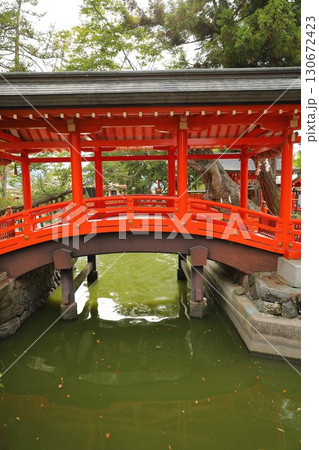 生島足島神社の橋 生島足島神社の橋 130672423
