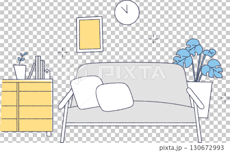 簡單的客廳插畫 130672993