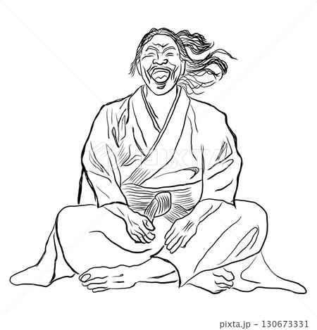 浮世絵風のミニ侍4 130673331