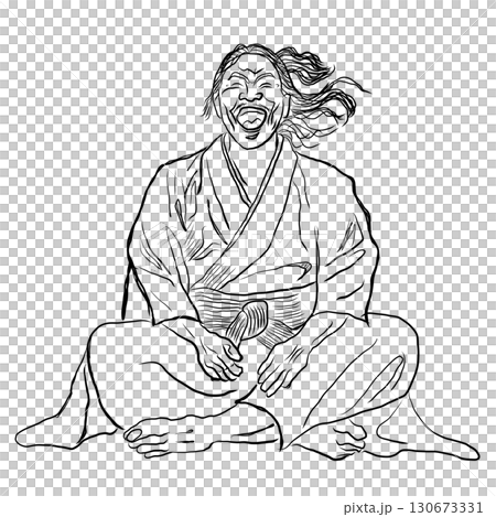 浮世絵風のミニ侍4 130673331