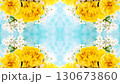 黄色と白の2種花柄イメージ素材 130673860