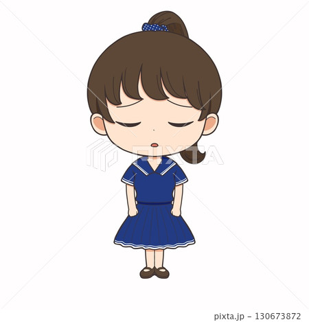 アイコン/女の子/表情差分-悲しい アイコン/女の子/表情差分-悲しい 130673872