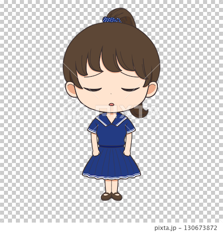 アイコン/女の子/表情差分-悲しい アイコン/女の子/表情差分-悲しい 130673872