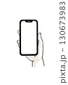 イラスト素材:スマホ・スマートフォン・手に持つ イラスト素材:スマホ・スマートフォン・手に持つ 130673983