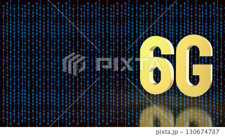 The 6G Technology on Digital background for Technology concept 3d Rendering. 130674787