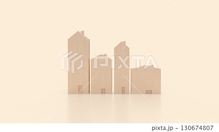 The Wood House for property concept 3d Rendering. 130674807