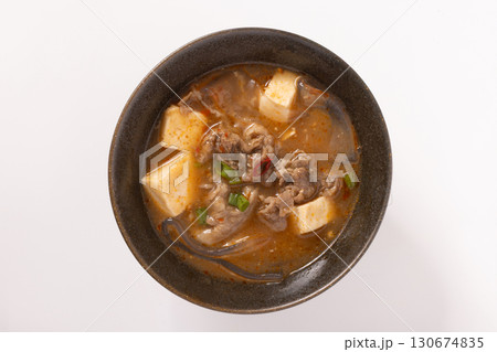 極太春雨の牛肉麻婆豆腐スープ 極太春雨の牛肉麻婆豆腐スープ 130674835