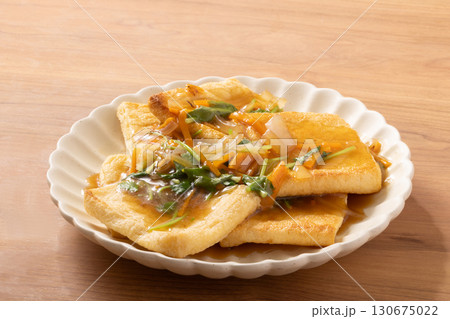 油揚げの野菜あんかけ 油揚げの野菜あんかけ 130675022