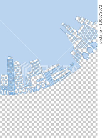 城市景觀剪影插圖。大城市圖像插圖。 城市景觀剪影插圖。大城市圖像插圖。 130675072