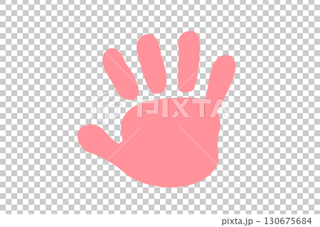 Cute baby handprint illustration 130675684