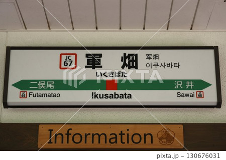 軍畑駅 駅名標 軍畑駅 駅名標 130676031