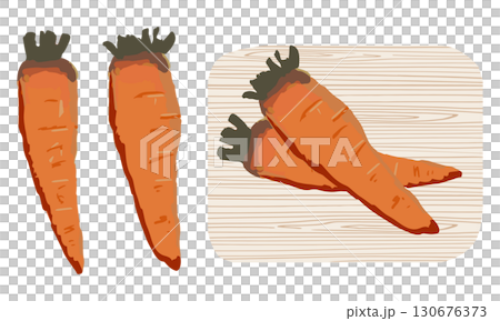 粗略手繪胡蘿蔔材料集 130676373