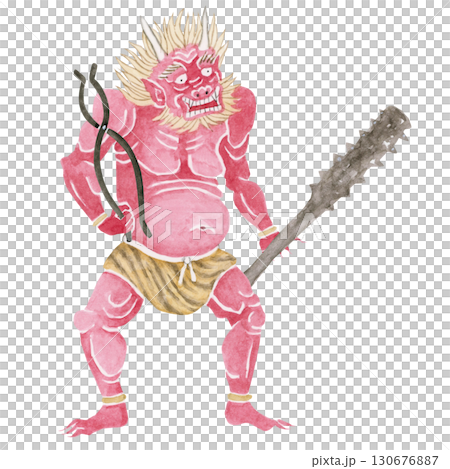 地獄 獄卒 赤鬼　水彩 イラスト 130676887