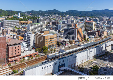 新長田駅前から眺める長田区・兵庫区の市街地　神戸市長田区にて 130677356