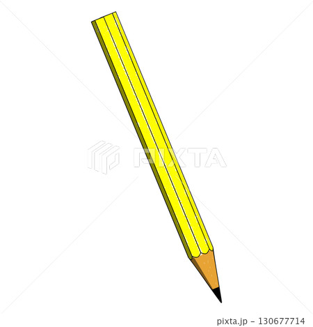 Pencil School, Office and Art Supplies Vector Illustration on White Background. 130677714