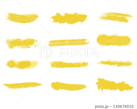 インク　アナログ風　質感　金　色 130678010