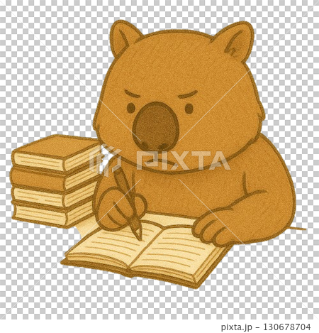 ウォンバットの日常　勉強 130678704