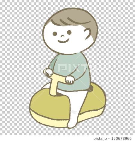 おまるに座る子供 130678966