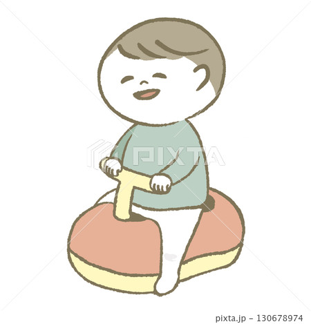 おまるに座る子供 130678974