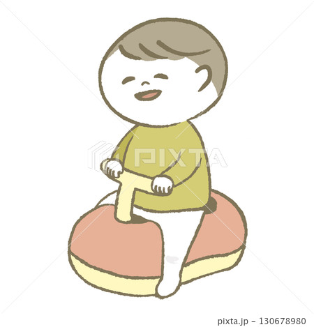 おまるに座る子供 130678980