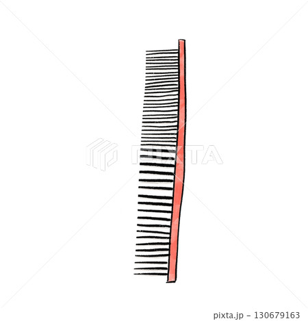 トリミング用のコーム(赤) 130679163