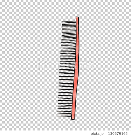 トリミング用のコーム(赤) 130679163