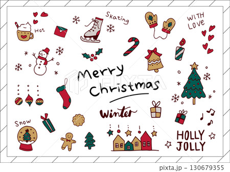 クリスマスアナログ素材集 130679355