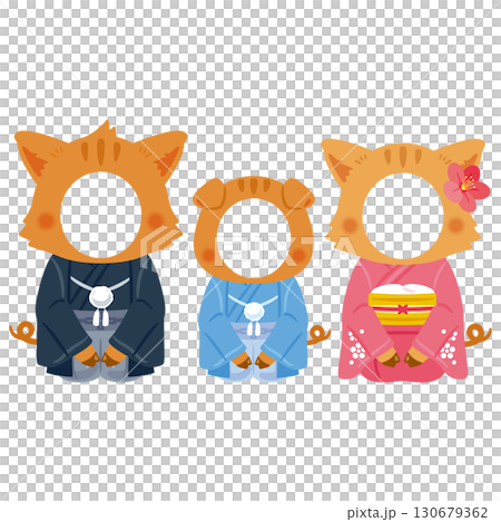 Year of the Pig Characters in Their Finest Appearances Family Photo Frame 130679362