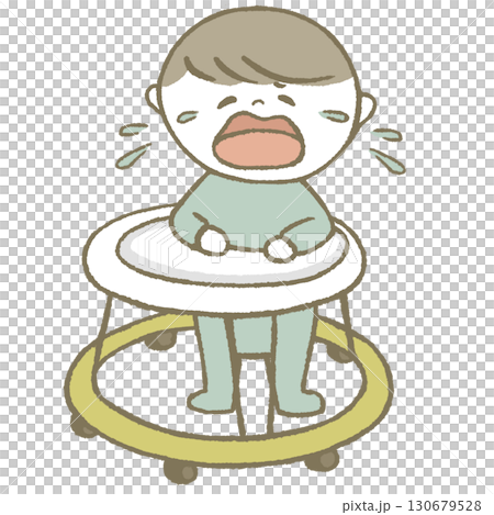 歩行器に乗る赤ちゃん 130679528