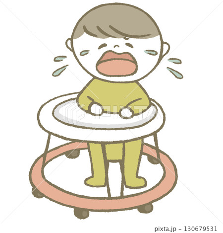 歩行器に乗る赤ちゃん 130679531