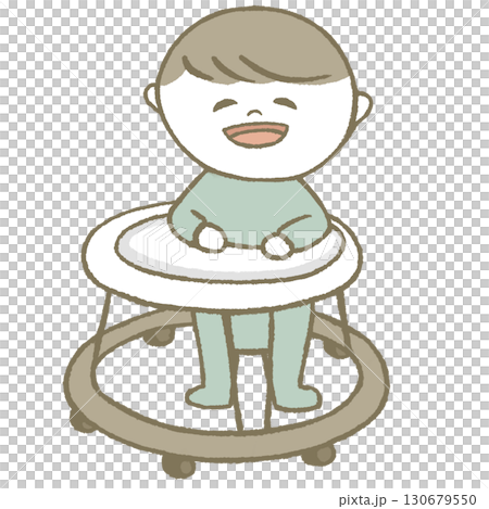 Baby on a walker Baby on a walker 130679550