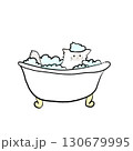 お風呂に入っている猫 130679995