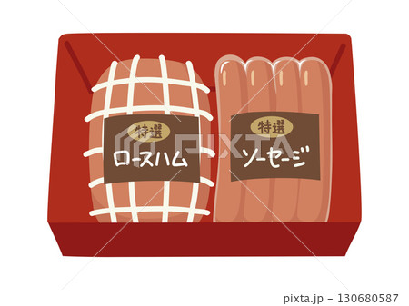 ハムとウインナーのギフトセット 130680587