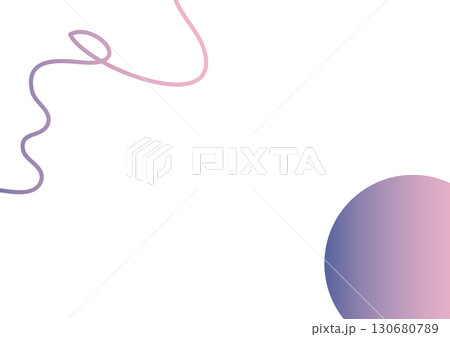 ピンクとパープルの抽象ラインが描くシンプル背景 130680789