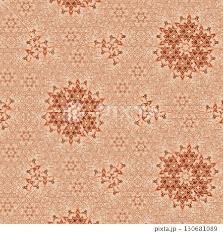 Mixed embroidery and batik art work for screen printing carpet, rug, fabric, tiles and flooring. Pattern design for the home decor, wrapping paper, curtains, wall covering etc 130681089