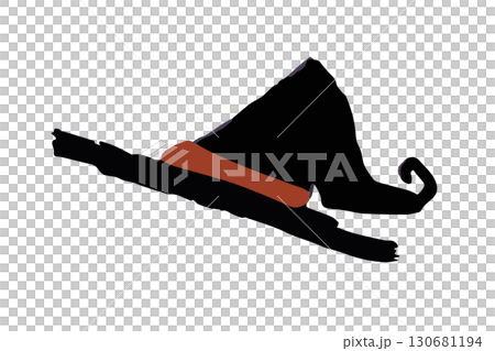 魔女帽子のイラスト。ハロウィンに。可愛くておしゃれなタッチ。 魔女帽子のイラスト。ハロウィンに。可愛くておしゃれなタッチ。 130681194