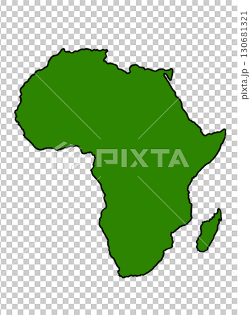 Map of Africa (green border) Map of Africa (green border) 130681321