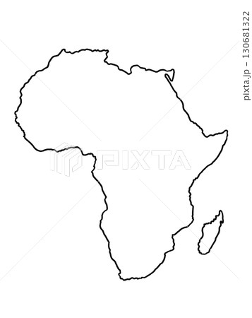 アフリカの地図(白地図) アフリカの地図(白地図) 130681322
