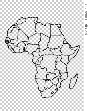 非洲地圖（空白地圖），附邊框 130681323
