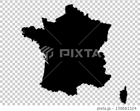 法國地圖(剪影) 法國地圖(剪影) 130681324